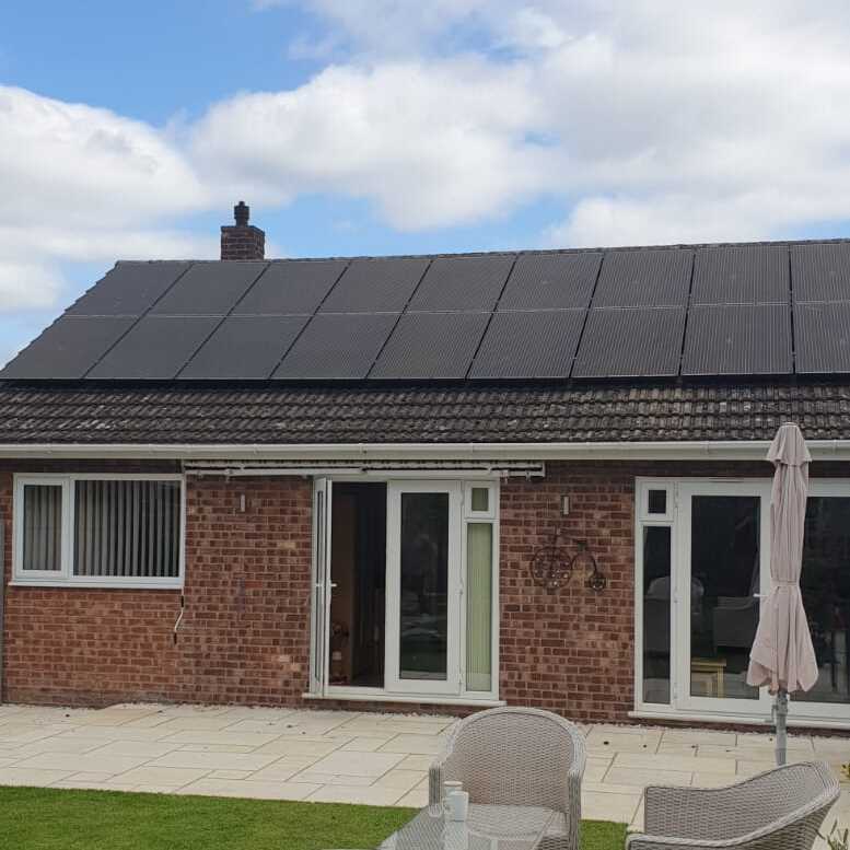 Solar panels on a home in Sheffield